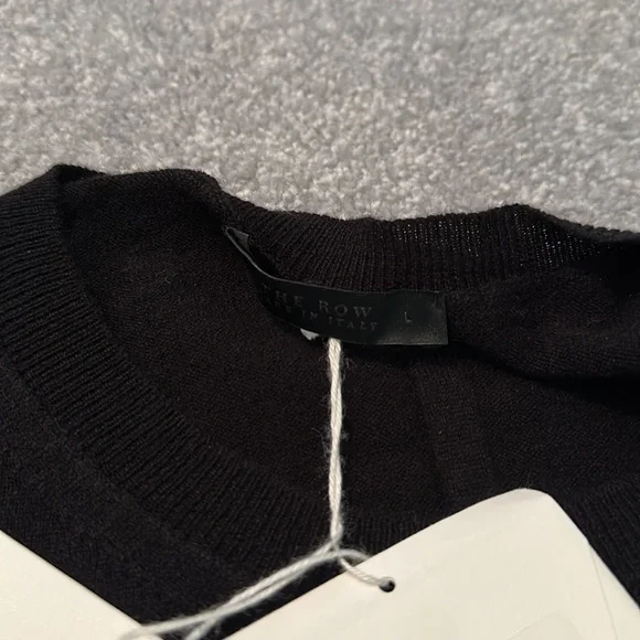 The Row Rose Cashmere Sweater Top, Bark Melange - Picture 5 of 7